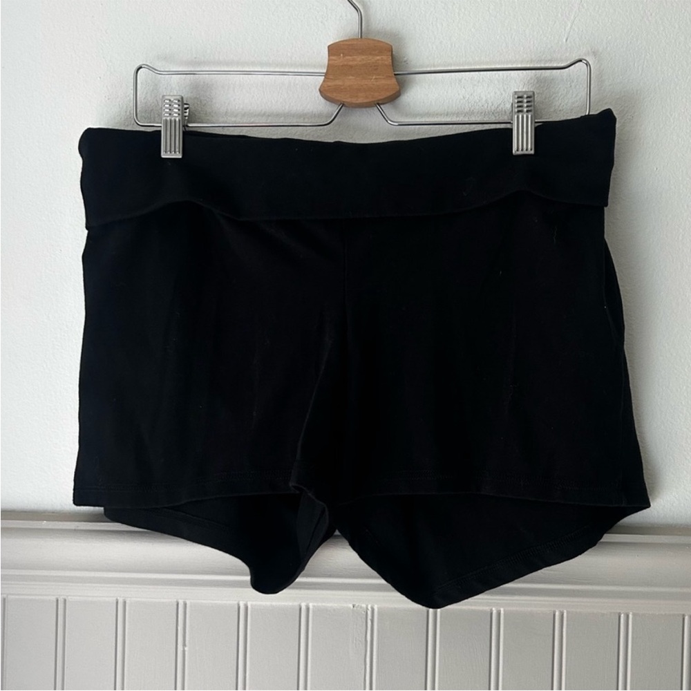 Old Navy Active Fold Over Women's Black Athletic Shorts medium